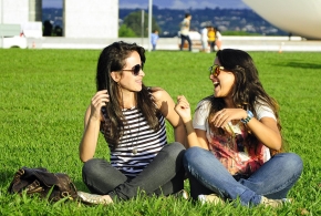 Girl Friends Laughing