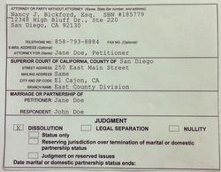 Divorce Judgments